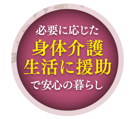 必要に応じた身体介護生活に援助で安心の暮らし
